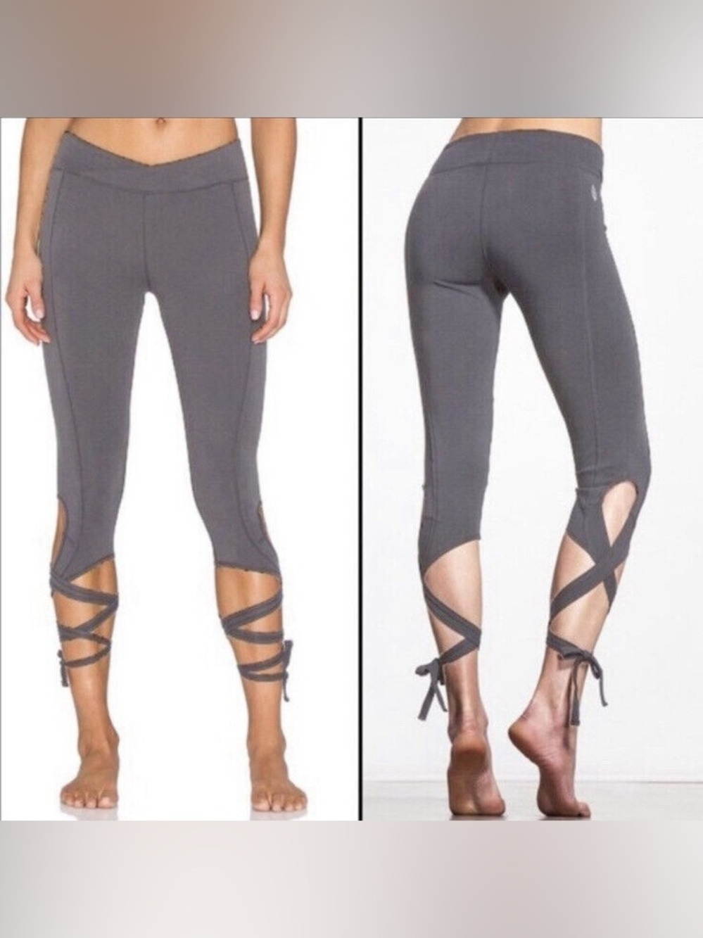 Free People Movement Turnout Yoga Cut Out Wrap Crop Leggings M
